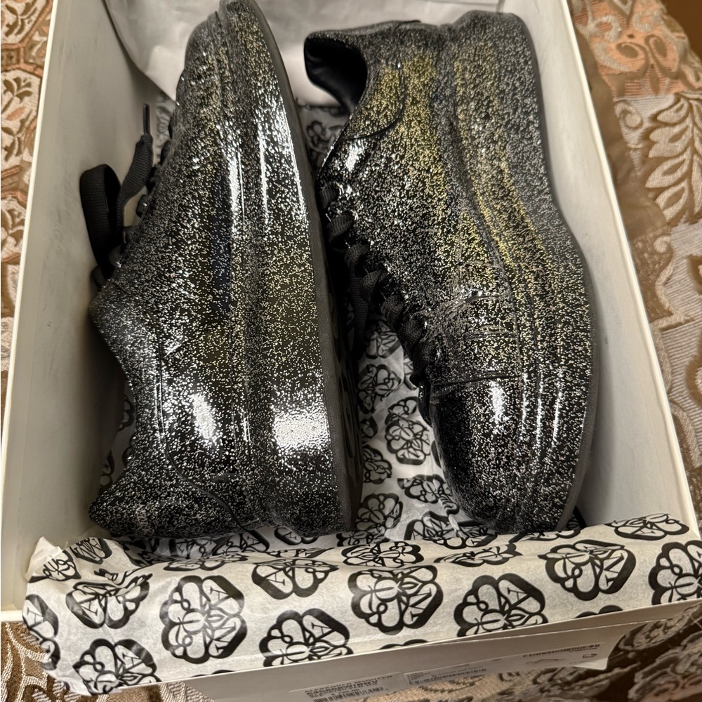 Black Glitter Alexander McQueen Sneakers